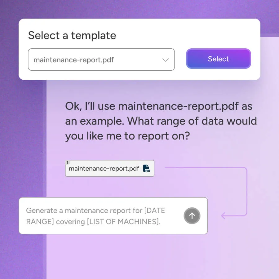 Document creation interface